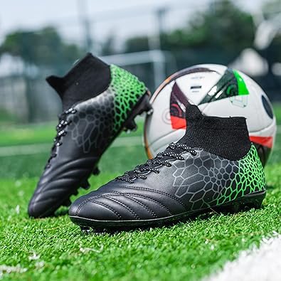 Boys Girls Soccer Cleats Youth Training Football Cleats High-top Soccer Shoes